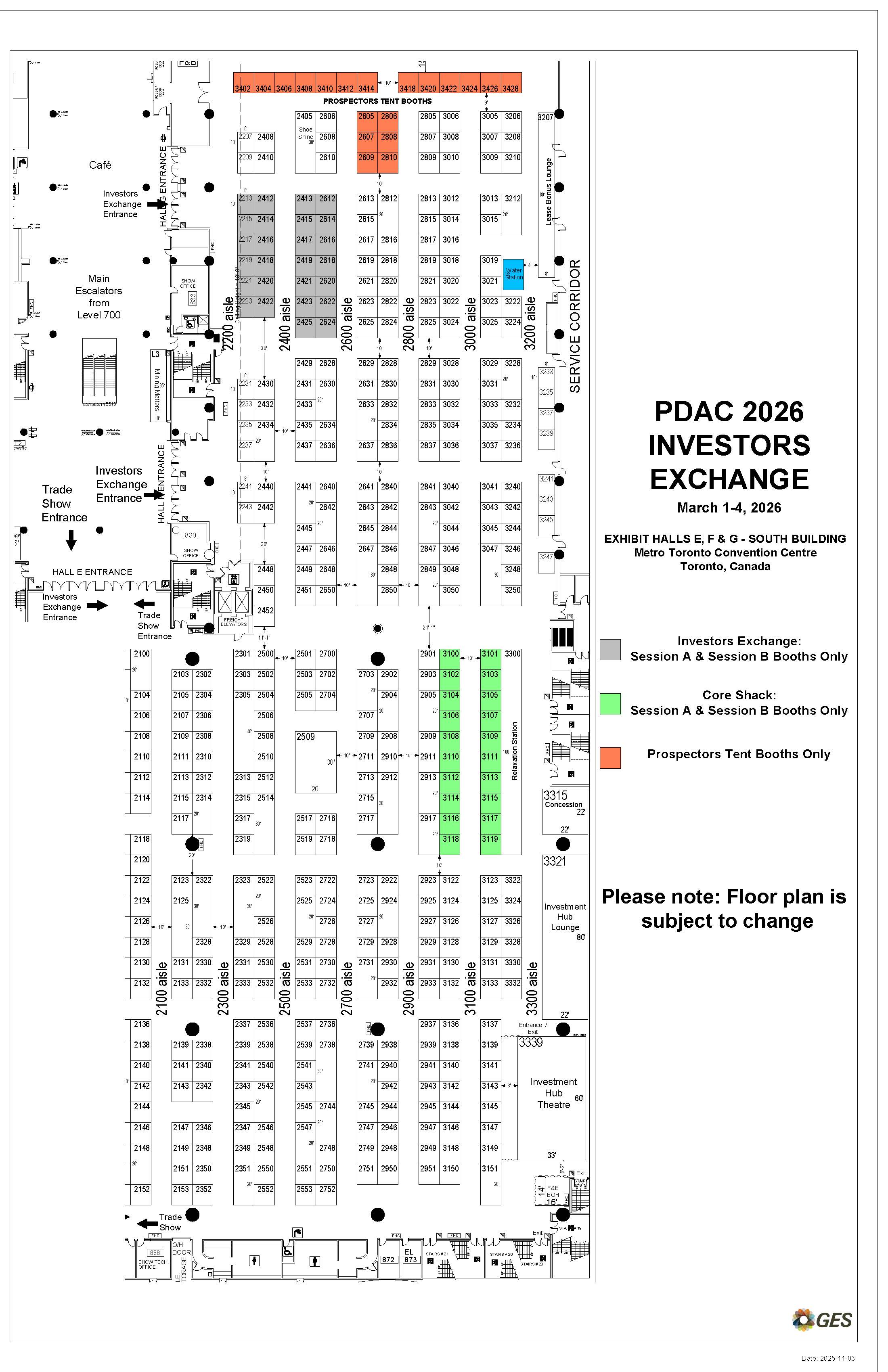 Investors Exchange Prospectors Tent and Core Shack
