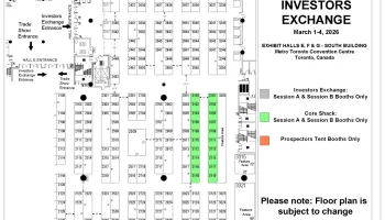 Investors Exchange Prospectors Tent and Core Shack
