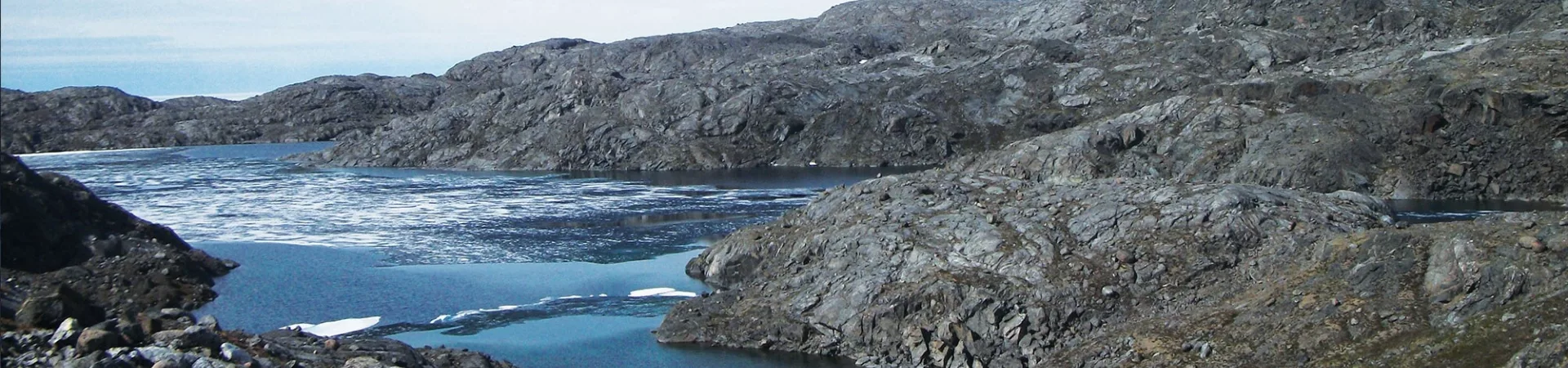 Mountains and river banner