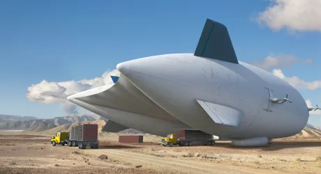 Airship with truck
