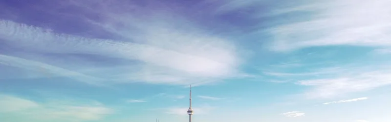 Toronto skyline water trees