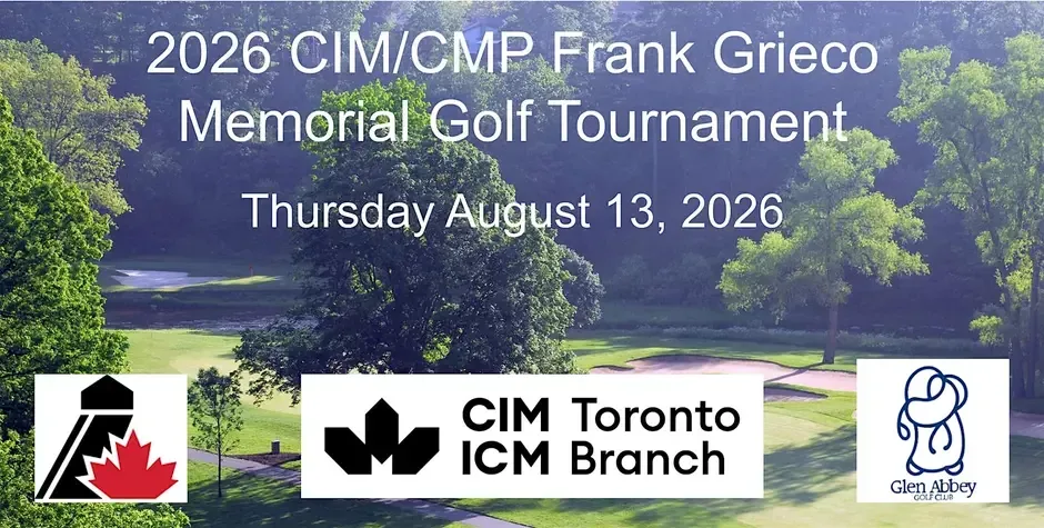2026 CIM Toronto Branch/CMP Frank Grieco Memorial Golf Tournament